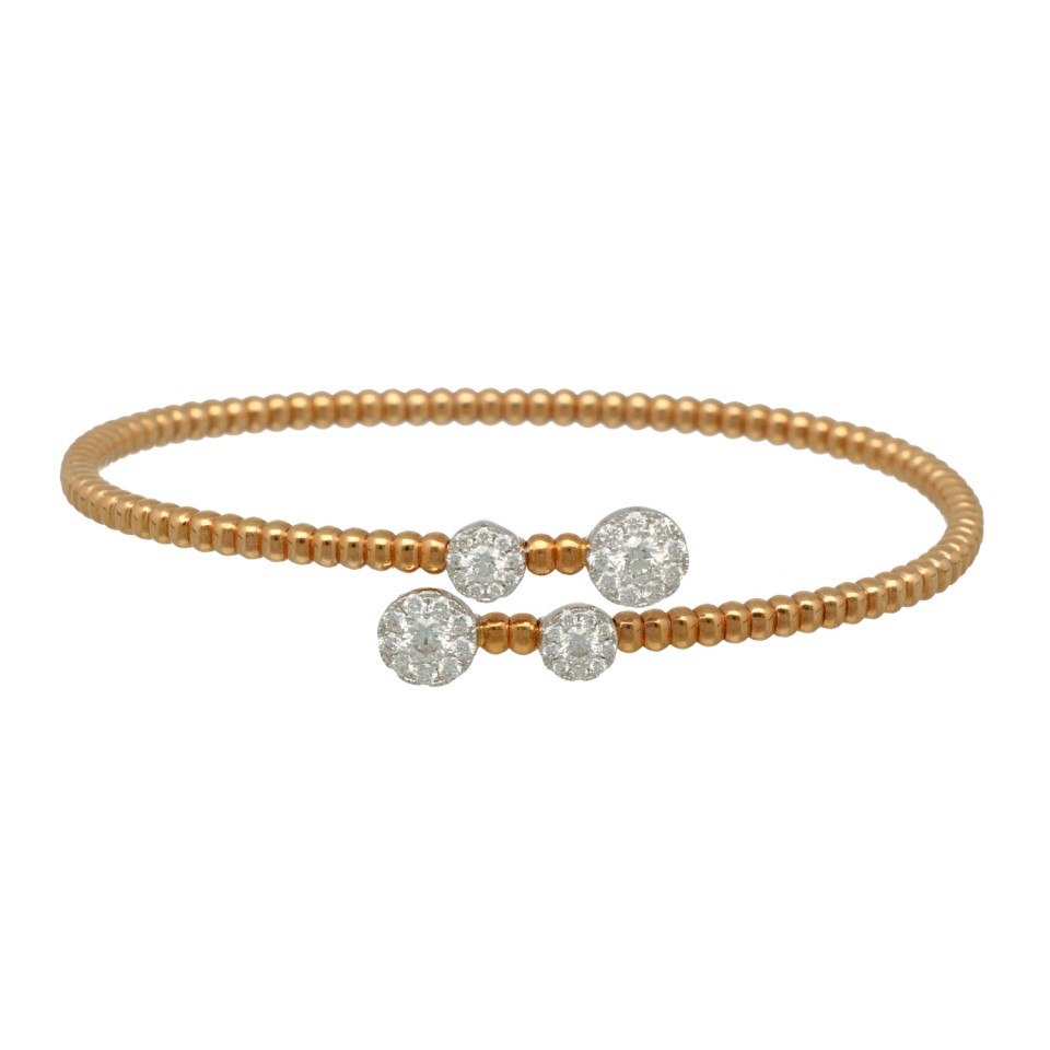 18 Krt RosÃ© gouden armband met Briljant 0.90 Ct