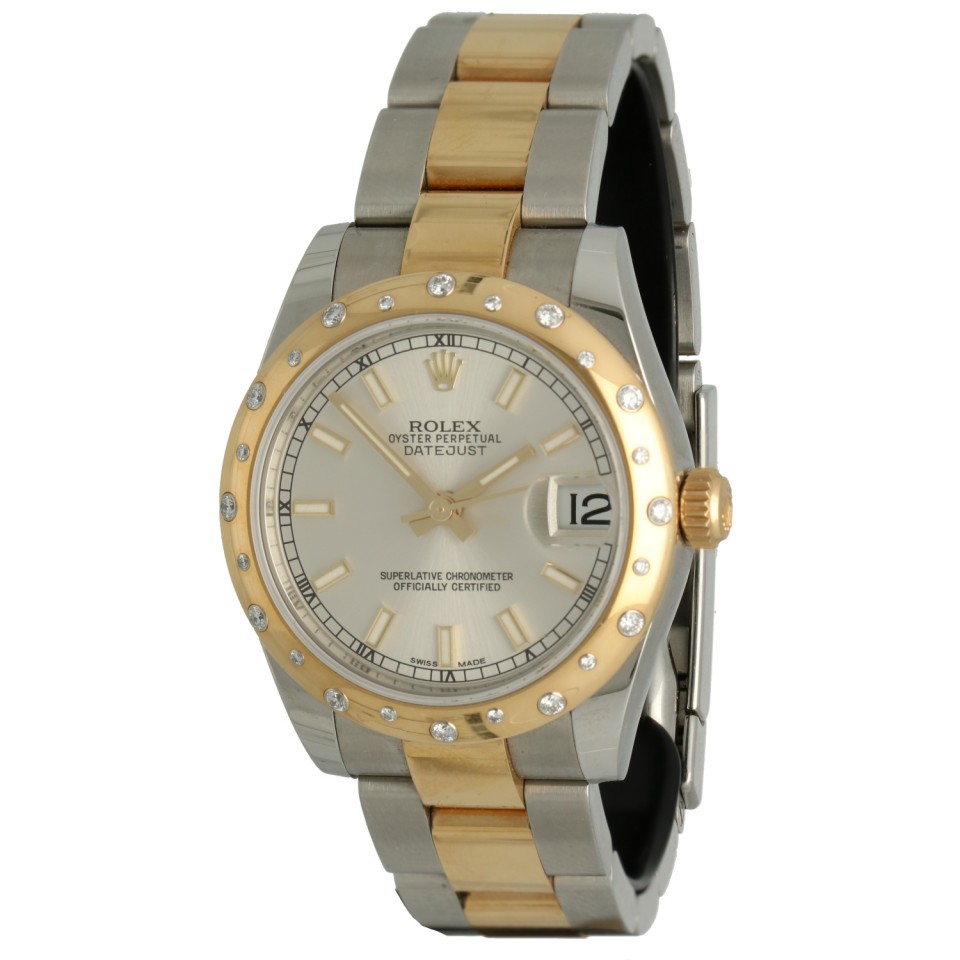 Rolex Datejust 31 Gold/Steel Diamond Bezel 