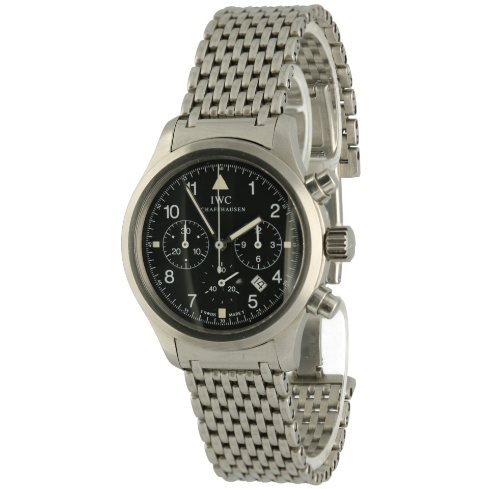 IWC Pilot Chronograph Fliegeruhr Quartz Ref. 3741 ''Full set 2000''