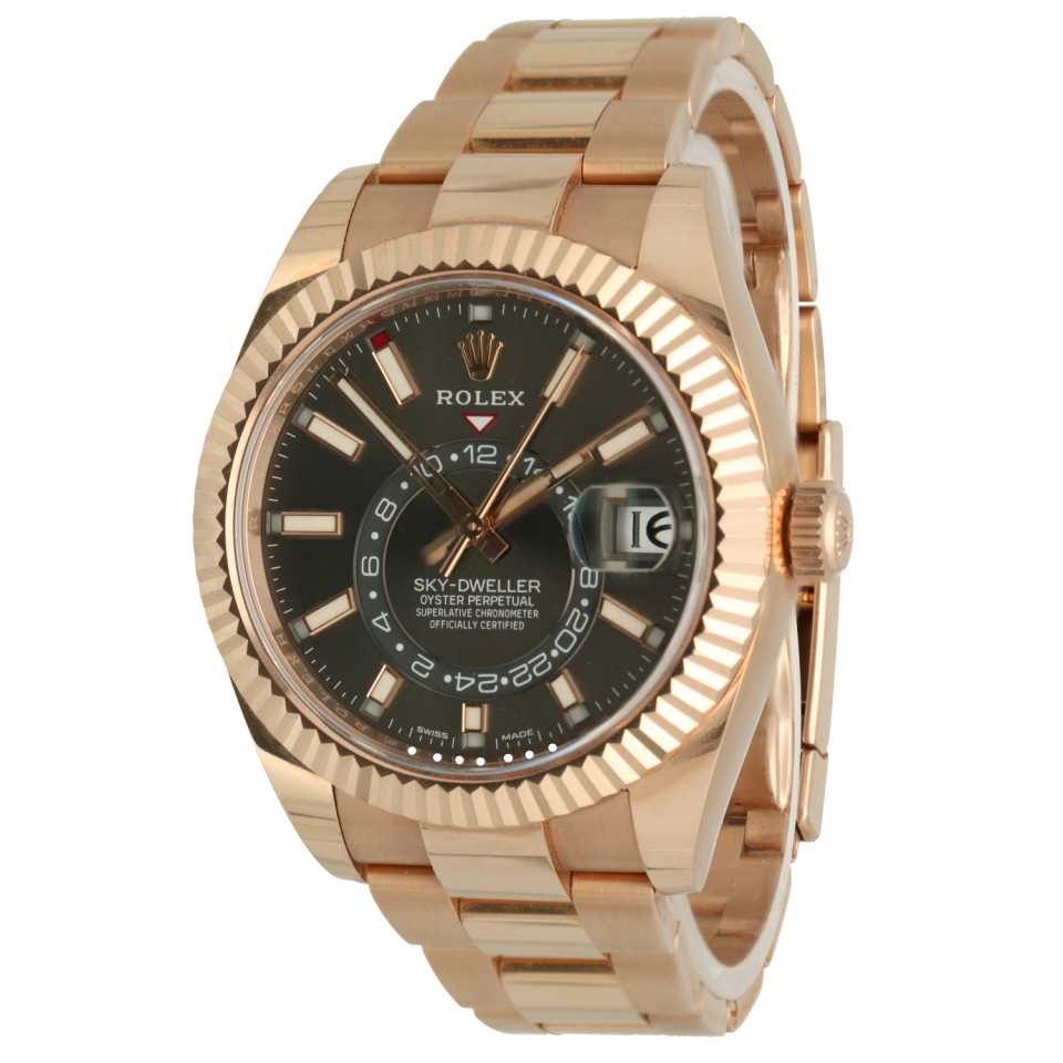 Rolex Sky-Dweller RosÃ© goud Rhodium Dial 2018 Full Set