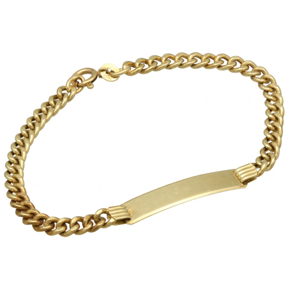 14 krt gouden Plaatarmband.
