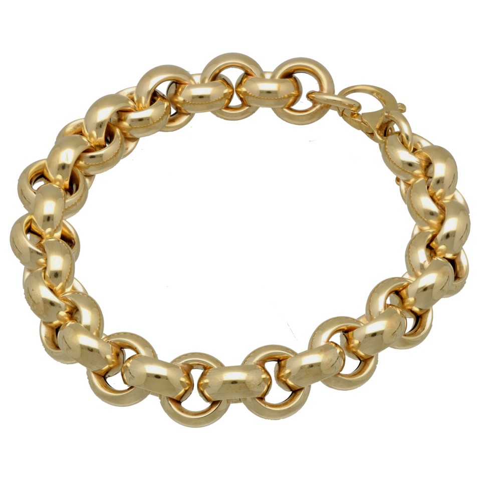 Geelgouden Jasseron armband 14 Krt.