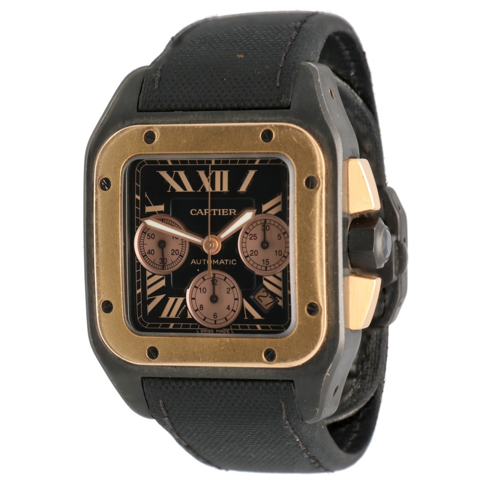 Cartier Santos XL Chronograph Titanium/rosegoud Full set