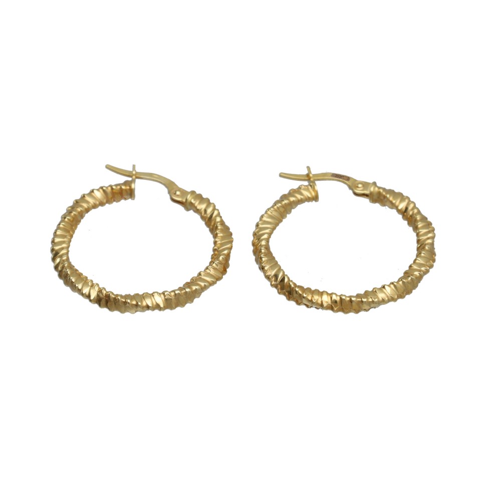 14 krt gouden Oorringen 25 mm