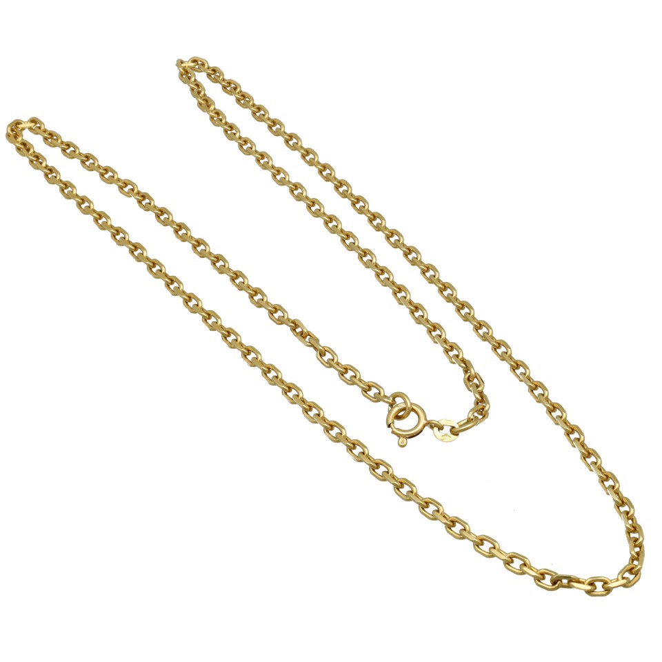 Massief gouden 18 Krt Anker Collier
