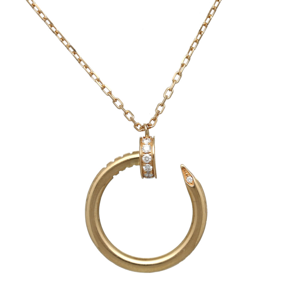 Rosé Gouden Cartier Collier Juste Un Clou 