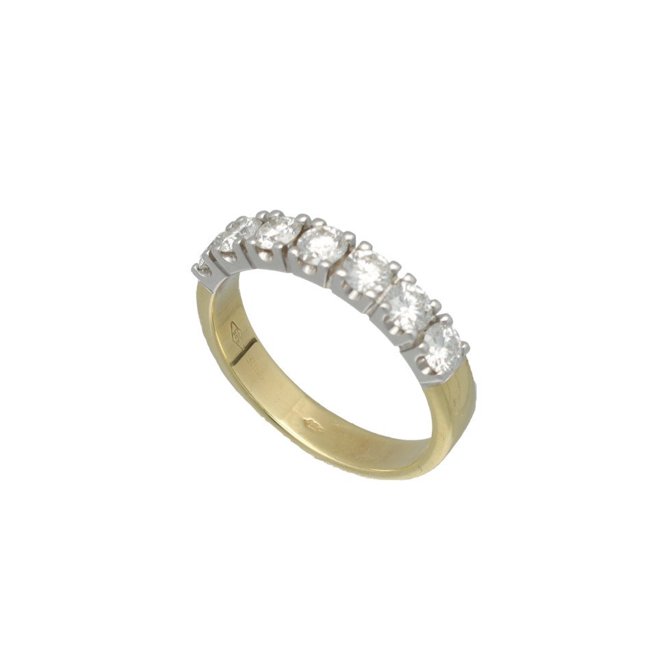 Geelgouden Alliance ring bezet met briljant 0.84ct