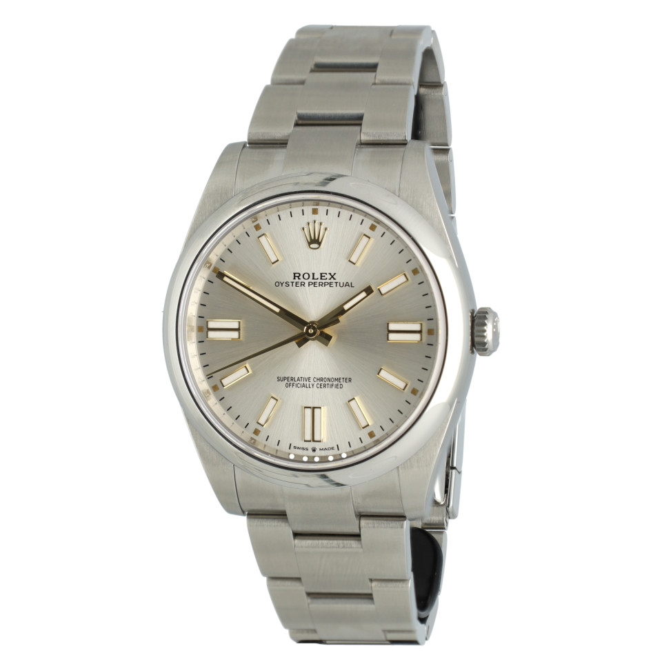 Rolex Oyster Perpetuel 41 Silver index Ref. 124300