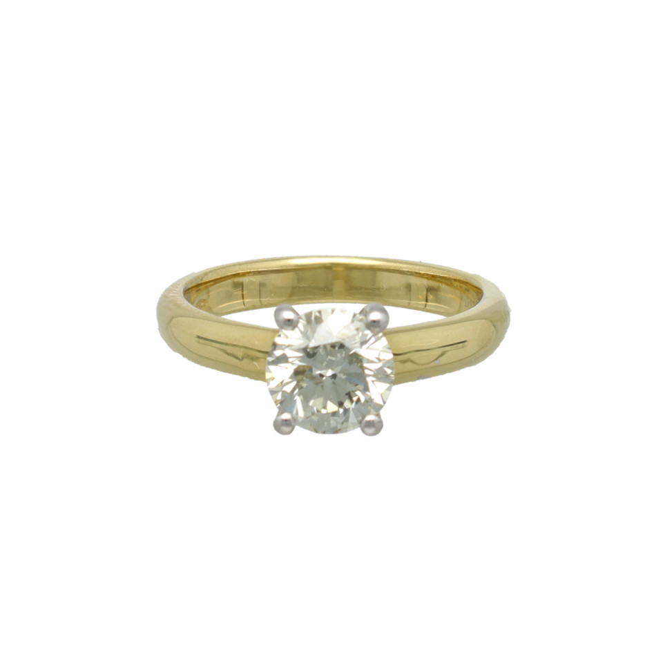18 Krt. gouden Solitaire ring 1.5Ct. Briljant