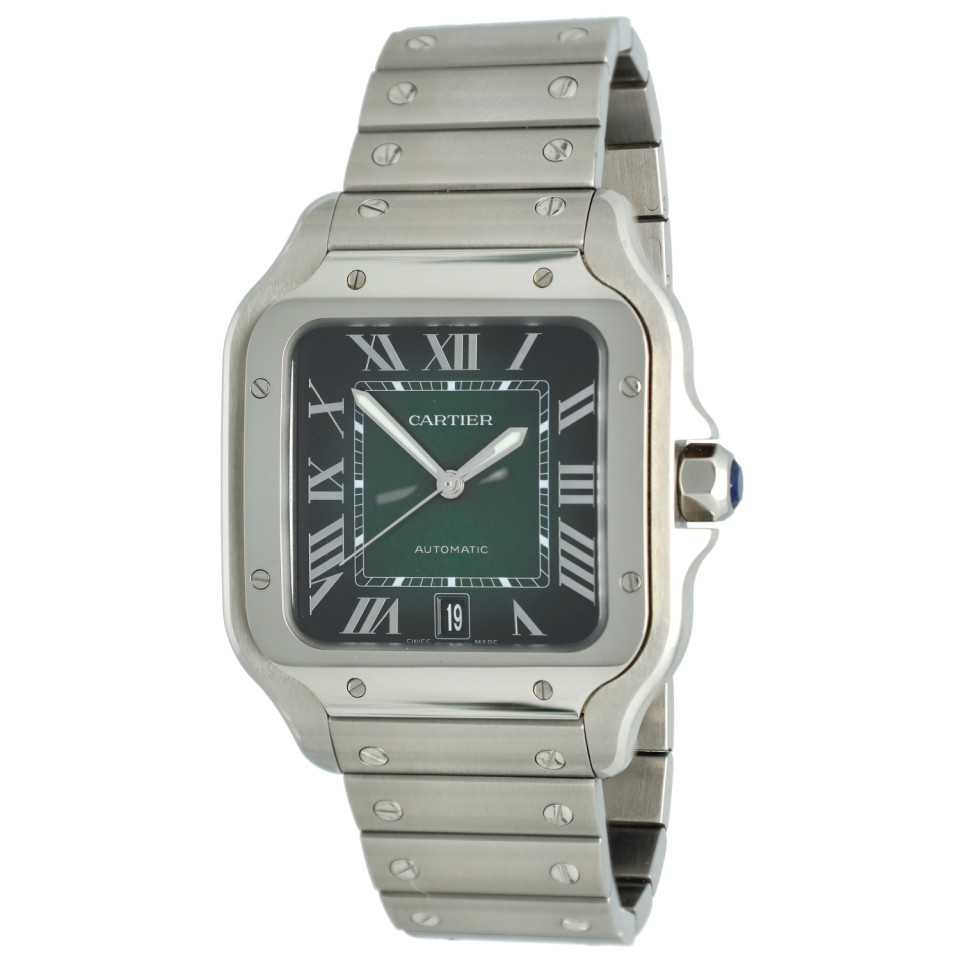 Cartier Santos Green dial Full set WSSA0062