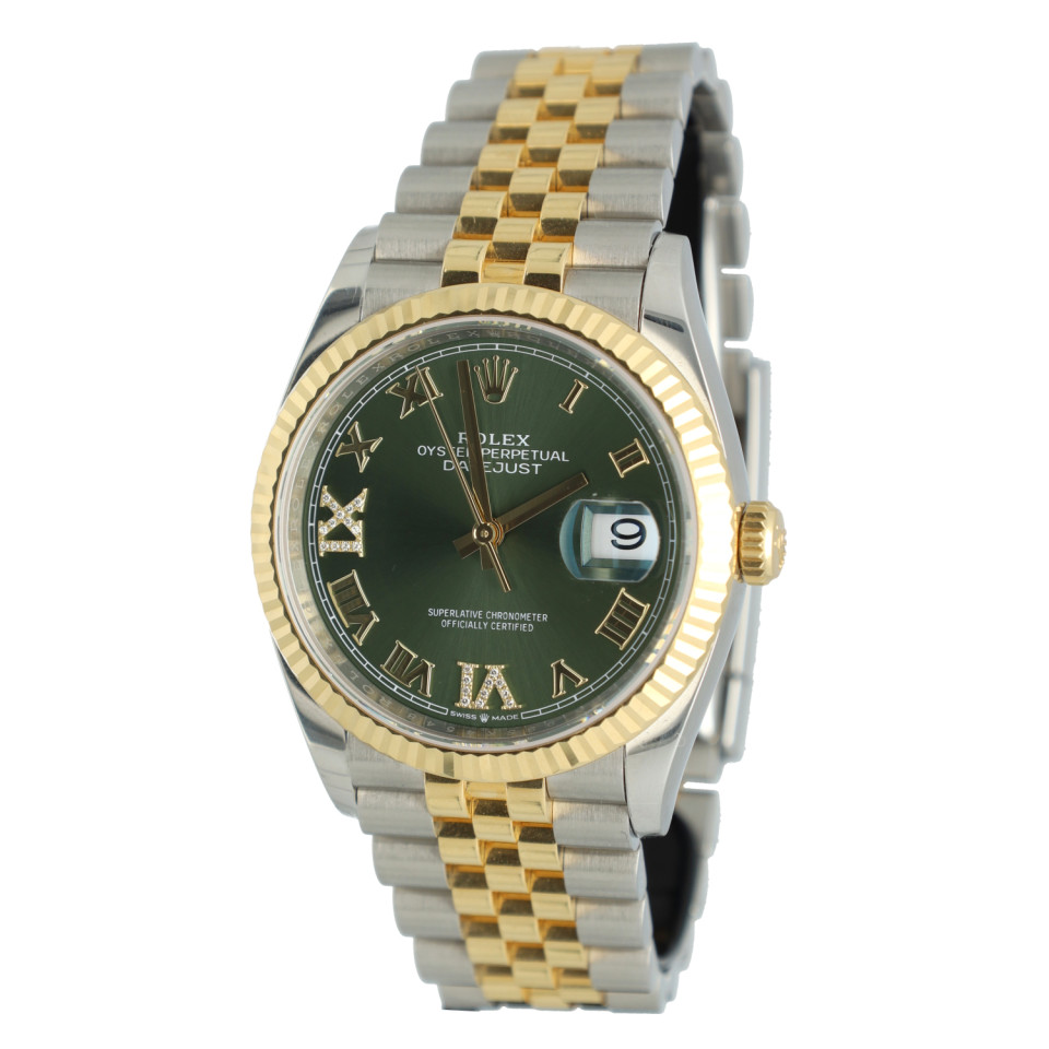 Rolex Datejust 36 Green/Roman Diamond Ref. 126233