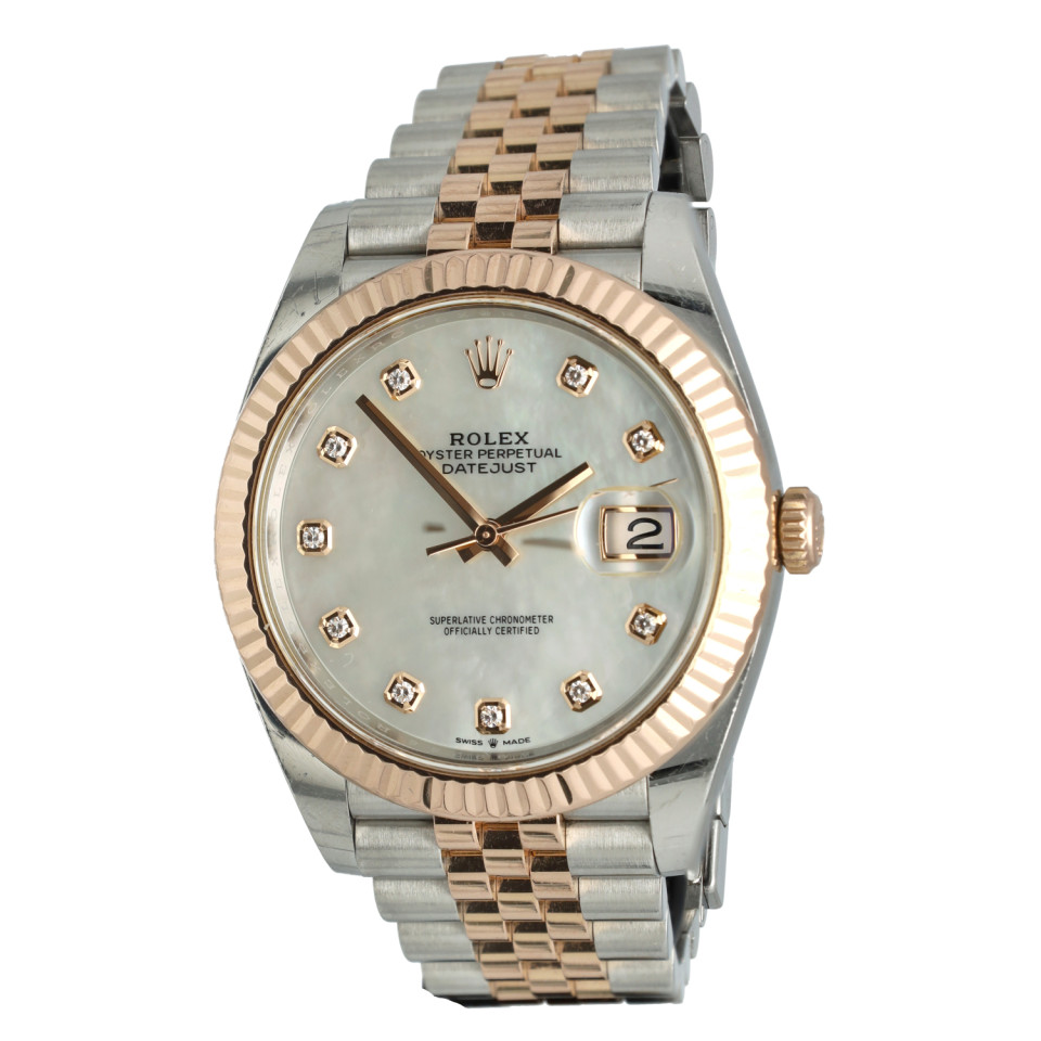 Rolex Datejust 41 Rose Goud/Staal Diamant Ref 126331