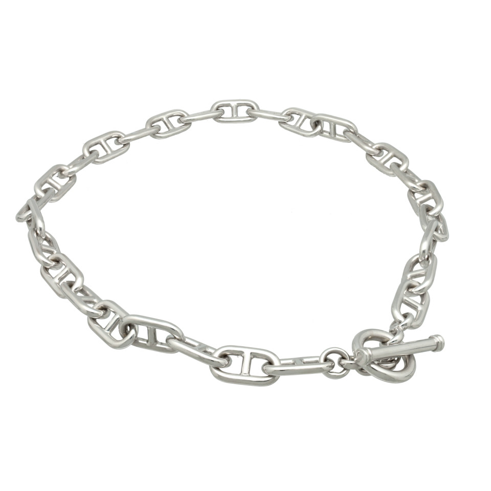 18 Krt Witgouden Collier 55 cm