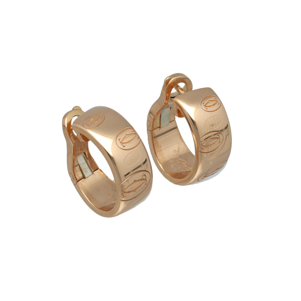 Cartier Rose Gouden Oorbellen Happy Birthday collectie