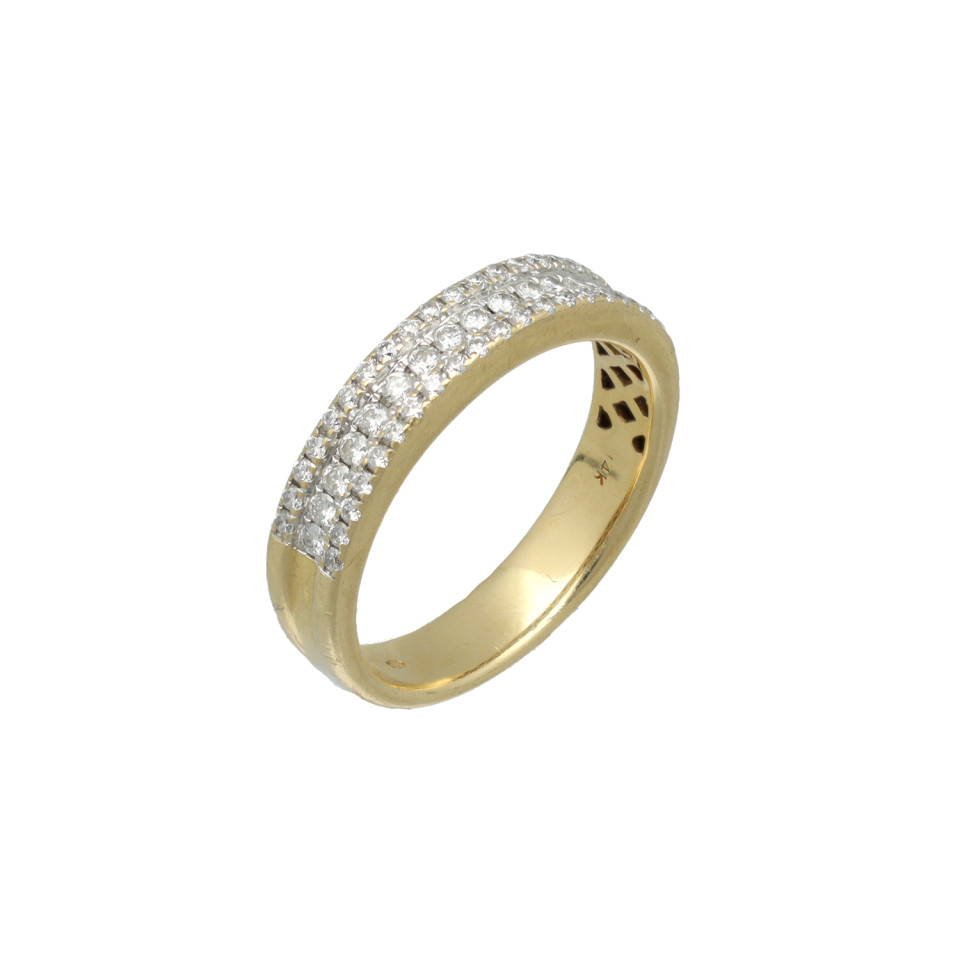 Geelgouden ring met 1.00ct. diamant