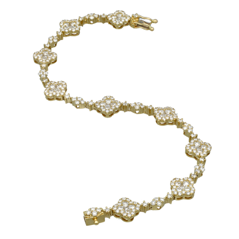 Geelgouden armband met briljanten 3.94 ct.