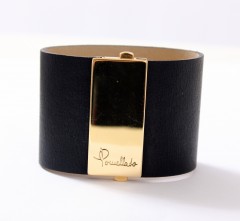 Pomellato Armband met 18 krt. Goud/Leer