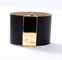 Pomellato Armband met 18 krt. Goud/Leer