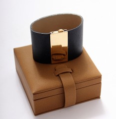 Pomellato Armband met 18 krt. Goud/Leer