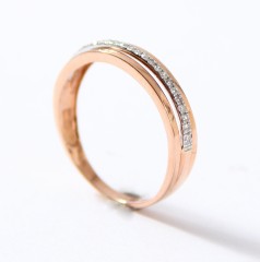 Trendy Rosegouden ring met Briljant