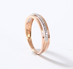 Trendy Rosegouden ring met Briljant