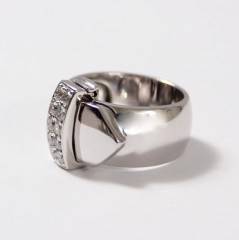 Witgouden Briljant ring 0.50 Ct. met afneembare briljant gesp.