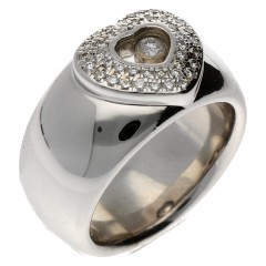 18 krt witgouden ring ''Chopard Happy Diamonds ''