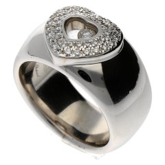 18 krt witgouden ring ''Chopard Happy Diamonds ''