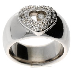 18 krt witgouden ring ''Chopard Happy Diamonds ''