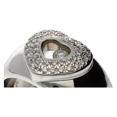 18 krt witgouden ring ''Chopard Happy Diamonds ''