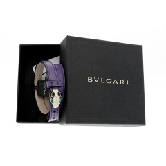 Kalf lederen armband 'Bulgari' Serpenti slangenkop