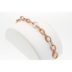 Bi-Color fantasie armband 18 Krt. goud