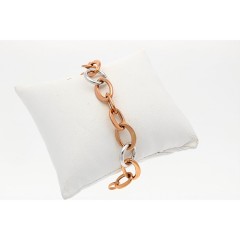 Bi-Color fantasie armband 18 Krt. goud