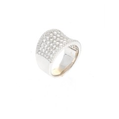 18 Krt. brede witgouden briljant ring, 3,25 ct totaal