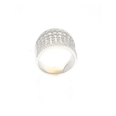 18 Krt. brede witgouden briljant ring, 3,25 ct totaal