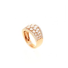 18 krt. Roségouden briljant ring, ca 2 ct. € 3865,- nu € 2750,-