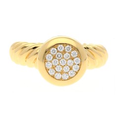 18 Krt Geelgouden Briljant ring 0.34 Ct