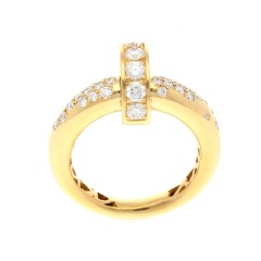 High Fashion design ring met briljant 0.80 Ct