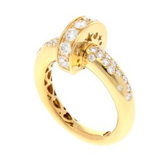 High Fashion design ring met briljant 0.80 Ct