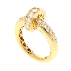 High Fashion design ring met briljant 0.80 Ct