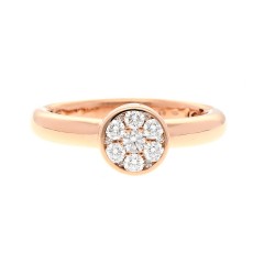 18 Krt. rosé gouden briljant ring 0.38 Ct. 