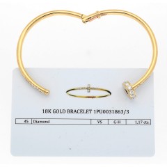 Stijlvolle 18 krt gouden briljanten armband 1.17 Ct