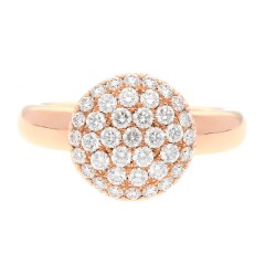 18 Krt Rosé gouden ring met briljant 0.91 Ct