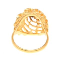 Handgemaakte Vintage Gouden ring met Diamant