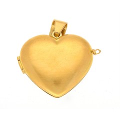 18 Krt. Gouden hanger vol briljanten. hartvorm