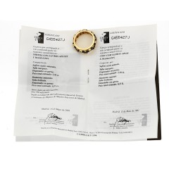 Handgemaakte ring 18Krt. goud met Briljant & Saffier