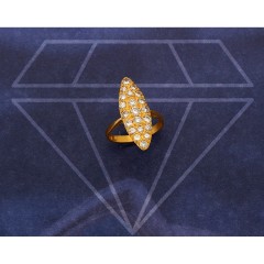 22 Krt. gouden ring gezet met Briljant ca. 1.00Ct.