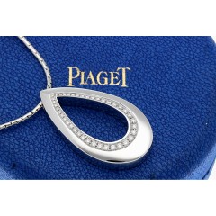 Witgouden Piaget Millenium hanger met Briljant.