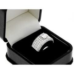 Witgouden Diamant ring met Emerald van 1.00 Ct
