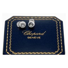 Chopard Happy Diamonds oorbellen 18Krt. witgoud 0.11 Ct.